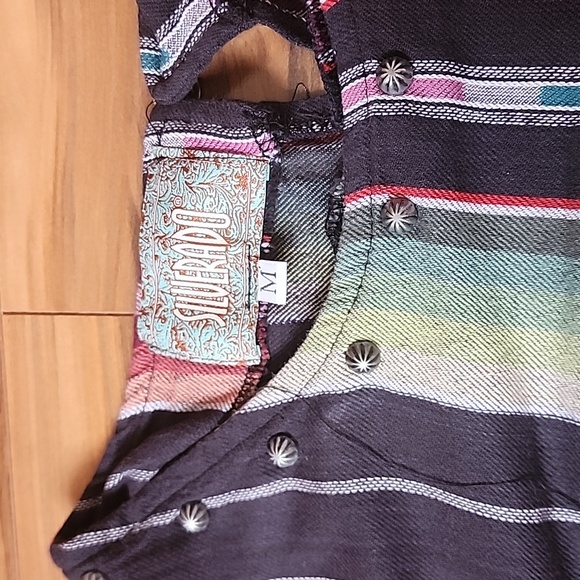 SILVERADO Southwestern Serape Striped Shirt Size Medium - Picture 4 of 12